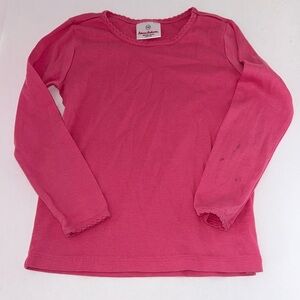 Hanna Anderson super soft 100% pima cotton pink long sleeve tshirt “flaw”  110